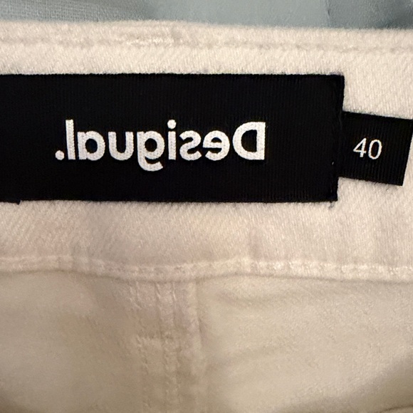 NWT Desigual Women’s White Flare Jeans, size 40 (US 12) - Picture 2 of 9